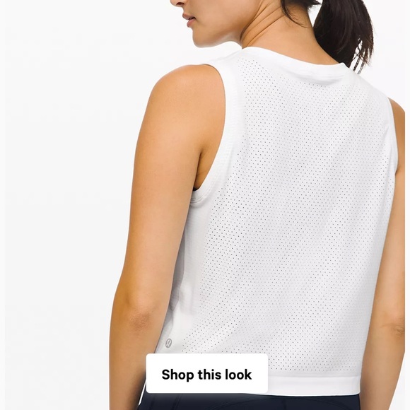 Lululemon swiftly breathe crop tank in white - Picture 3 of 15